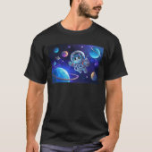 Kosmischer Kitesurf Explorer T-Shirt (Vorderseite)