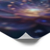 Kosmischer Kolibri Sternenblüte Poster (Ecke)
