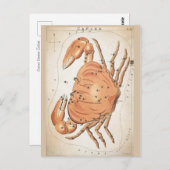 Kosmischer Krebs Zodiac Postkarte (Vorne/Hinten)