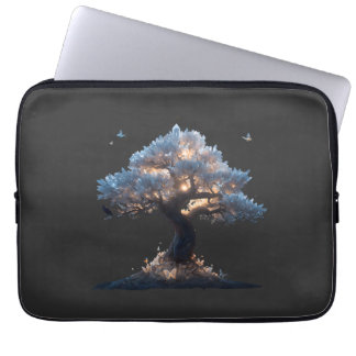 Kosmischer Kristallbaum Kunst – Träumendes Naturde Laptopschutzhülle