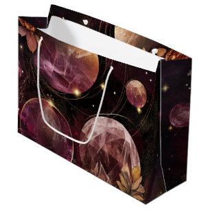 Kosmischer Kristallberingter Planet Fantasie Kunst Große Geschenktüte
