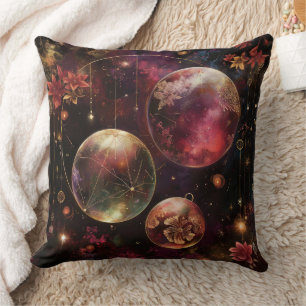 Kosmischer Kristallberingter Planet Fantasie Kunst Kissen
