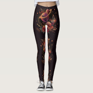 Kosmischer Kristallberingter Planet Fantasy Art (2 Leggings