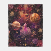 Kosmischer Kristallberingter Planet Fantasy Art (8 Fleecedecke (Vorderseite)