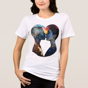 Kosmischer Kuss die Einheit der Universen Tri-Blend Shirt