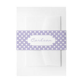 Kosmischer Lavendel/lila Polka-Punkte Bauchband Einladungsbanderole