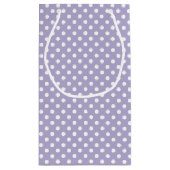 Kosmischer Lavendel & weiße Polka Dosen Geschenkta Kleine Geschenktüte (Rückseite)