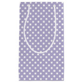 Kosmischer Lavendel & weiße Polka Dosen Geschenkta Kleine Geschenktüte (Vorderseite)