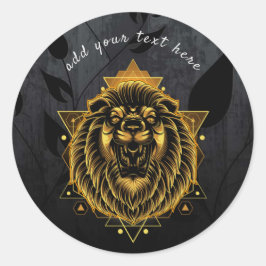 Kosmischer Löwennägel Runder Aufkleber