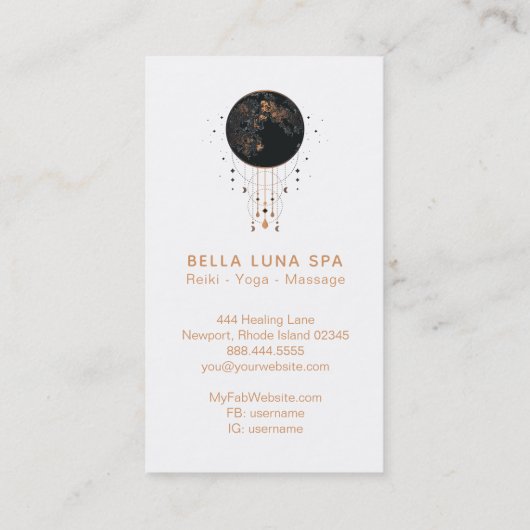 *~* Kosmischer Lunar-Universum Shaman Moon Visitenkarte (Rückseite)