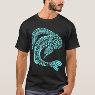kosmischer Mandala-Fisch mit tribalen Mustern T-Shirt