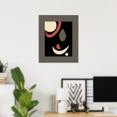 Kosmischer Minimalismus: Himmelsgeometrie Poster (Heimbüro)