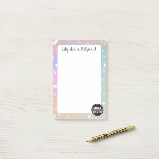 Kosmischer Mitzvot Post-it Klebezettel (Auf Schreibtisch)