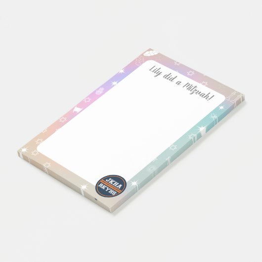 Kosmischer Mitzvot Post-it Klebezettel (angewinkelt)