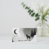 *~* kosmischer Mond-Heulenwolf-MondKiefer Visitenkarte (Stehend Vorderseite)