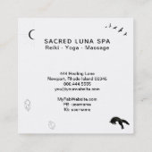 *~* kosmischer MondFox, der Kiefer-Regenbogen Quadratische Visitenkarte (Rückseite)