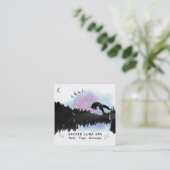 *~* kosmischer MondFox, der Kiefer-Regenbogen Quadratische Visitenkarte (Stehend Vorderseite)