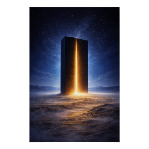 Kosmischer Monolith – Licht jenseits der Leere Poster