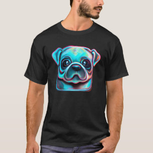 Kosmischer Mops Süßer Hund Weltraumhund T-Shirt