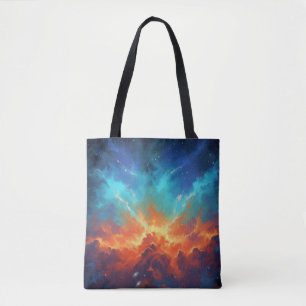 Kosmischer Nebel Abstrakt Galaxie Weltraum Kunst Tasche