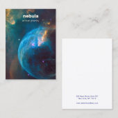 Kosmischer Nebel Erring Juwelierhalter Visitenkarte (Vorne/Hinten)