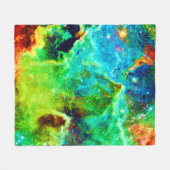Kosmischer Nebel Fleecedecke (Vorderseite (Horizontal))