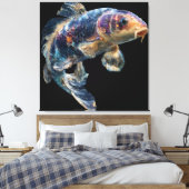 Kosmischer Nebel Koi Leinwanddruck (Insitu (Schlafzimmer))