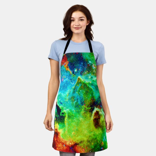 Kosmischer Nebel Schürze (Getragen)