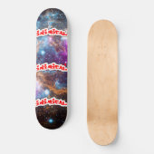Kosmischer Nebel Skateboard (Vorderseite)