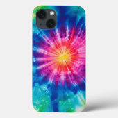 Kosmischer Neon-Regenbogen-gefärbte Krawatte Case-Mate iPhone Hülle (Rückseite)
