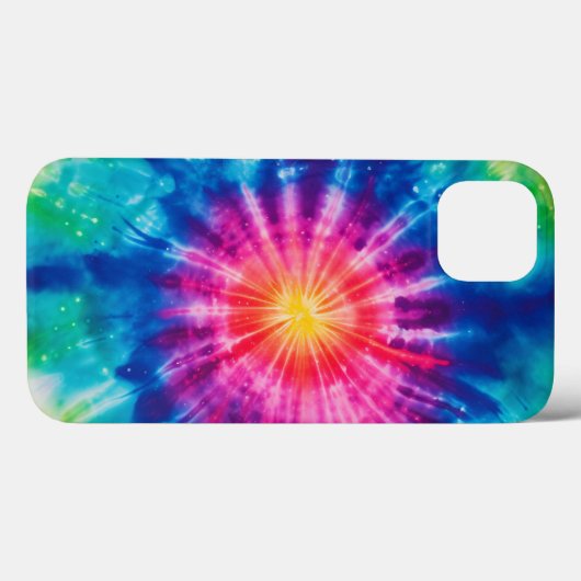 Kosmischer Neon-Regenbogen-gefärbte Krawatte Case-Mate iPhone Hülle (Rückseite (Horizontal))
