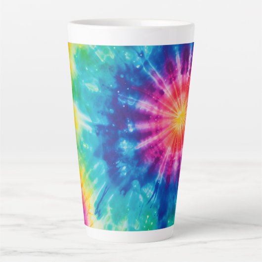 Kosmischer Neon-Regenbogen-gefärbte Krawatte Milchtasse (Vorderseite)