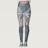 Kosmischer Nexus: Marmor Pentagram Leggings (Vorderseite)