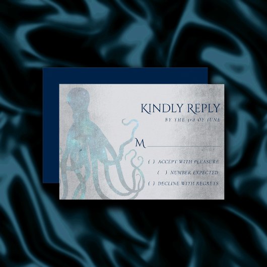 Kosmischer Oktopus | Marina Sea Life Theme RSVP Karte