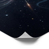 Kosmischer Oktopus Sternenabgrund Poster (Ecke)