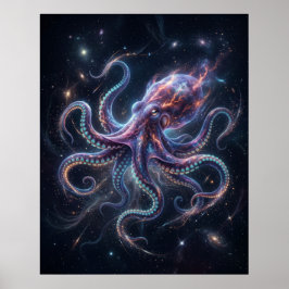Kosmischer Oktopus Sternenabgrund Poster
