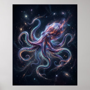 Kosmischer Oktopus Sternenabgrund Poster