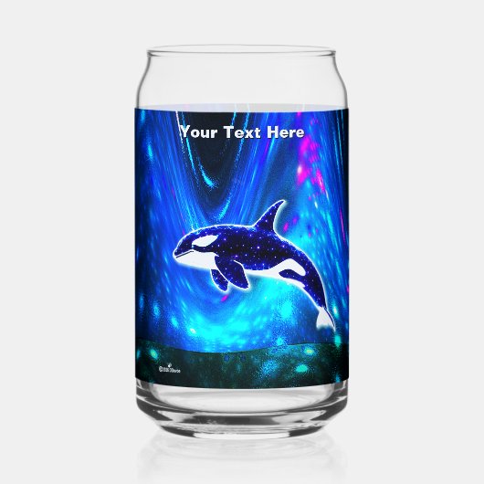 Kosmischer Orca Dosenglas (Vorderseite)
