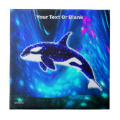 Kosmischer Orca Fliese (Vorderseite)