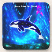 Kosmischer Orca Getränkeuntersetzer (Vorderseite)