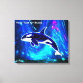 Kosmischer Orca Leinwanddruck (Vorderseite)