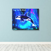 Kosmischer Orca Leinwanddruck (Insitu (Holzboden))