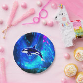 Kosmischer Orca Pappteller (Party)