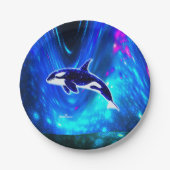Kosmischer Orca Pappteller (Vorderseite)