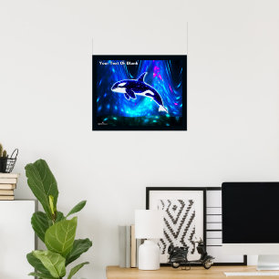 Kosmischer Orca Poster