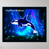 Kosmischer Orca Poster (Vorne)