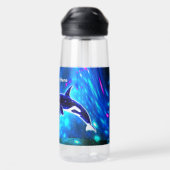 Kosmischer Orca Trinkflasche (Rückseite)