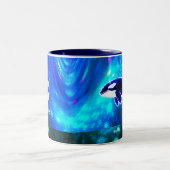 Kosmischer Orca Zweifarbige Tasse (Mittel)