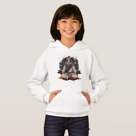 Kosmischer Panda: Kill vor dem Kampf Hoodie (Vorne ganz)