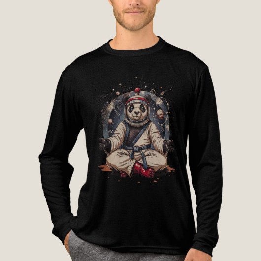 Kosmischer Panda: Kill vor dem Kampf Tri-Blend Shirt (Vorderseite)